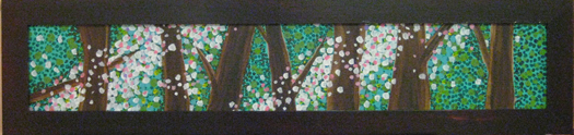 Spring "Spring" 2011, Acrylic on Masonite, 30 x 5